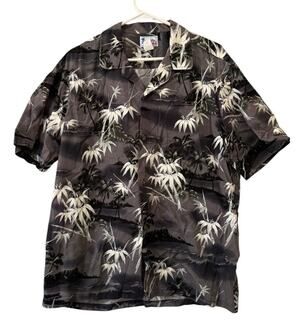 Hawaii Men Size Large Button Down Short Sleeve Cotton Shirt Beach Vacation VTG